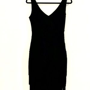 BABEYOND FASHION CLASSIC BLACK 1920’S Style Fringed and Embroidered Gown